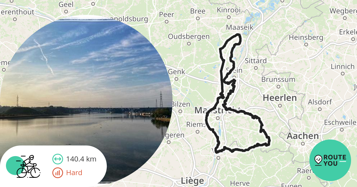 maaseik-kanne- valkenburg - Racefietsroute | RouteYou