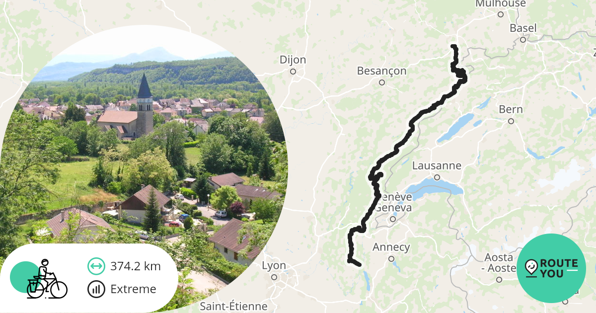 Grande Traversée du Jura by bike Recreational cycle route RouteYou
