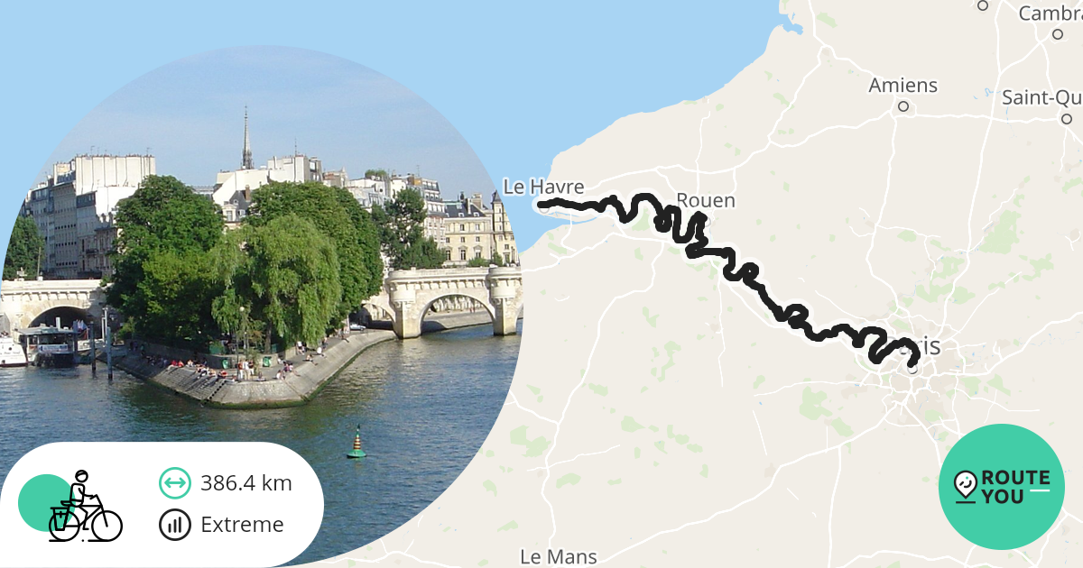 La Seine à vélo Recreational cycle route RouteYou